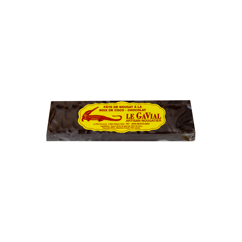 Barre à la Noix de Coco enrobé Chocolat Noir - 100 Gr