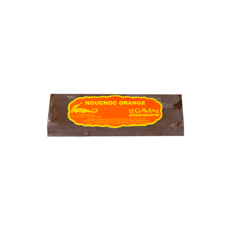 Nouchoc'Orange - 50 Gr - Nougat aux écorces d'orange enrobé chocolat